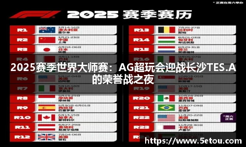 2025赛季世界大师赛：AG超玩会迎战长沙TES.A的荣誉战之夜
