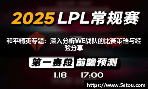 和平精英专题：深入分析WE战队的比赛策略与经验分享